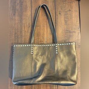 Clarks Gold Studded Tote Bag